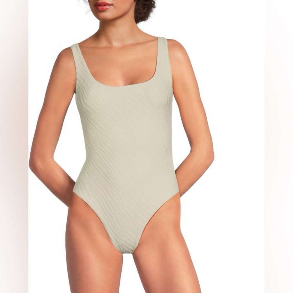 NWT ONIA Rachel One-Piece Swimsuit Zebra Towel Terry Women’s Small 6575